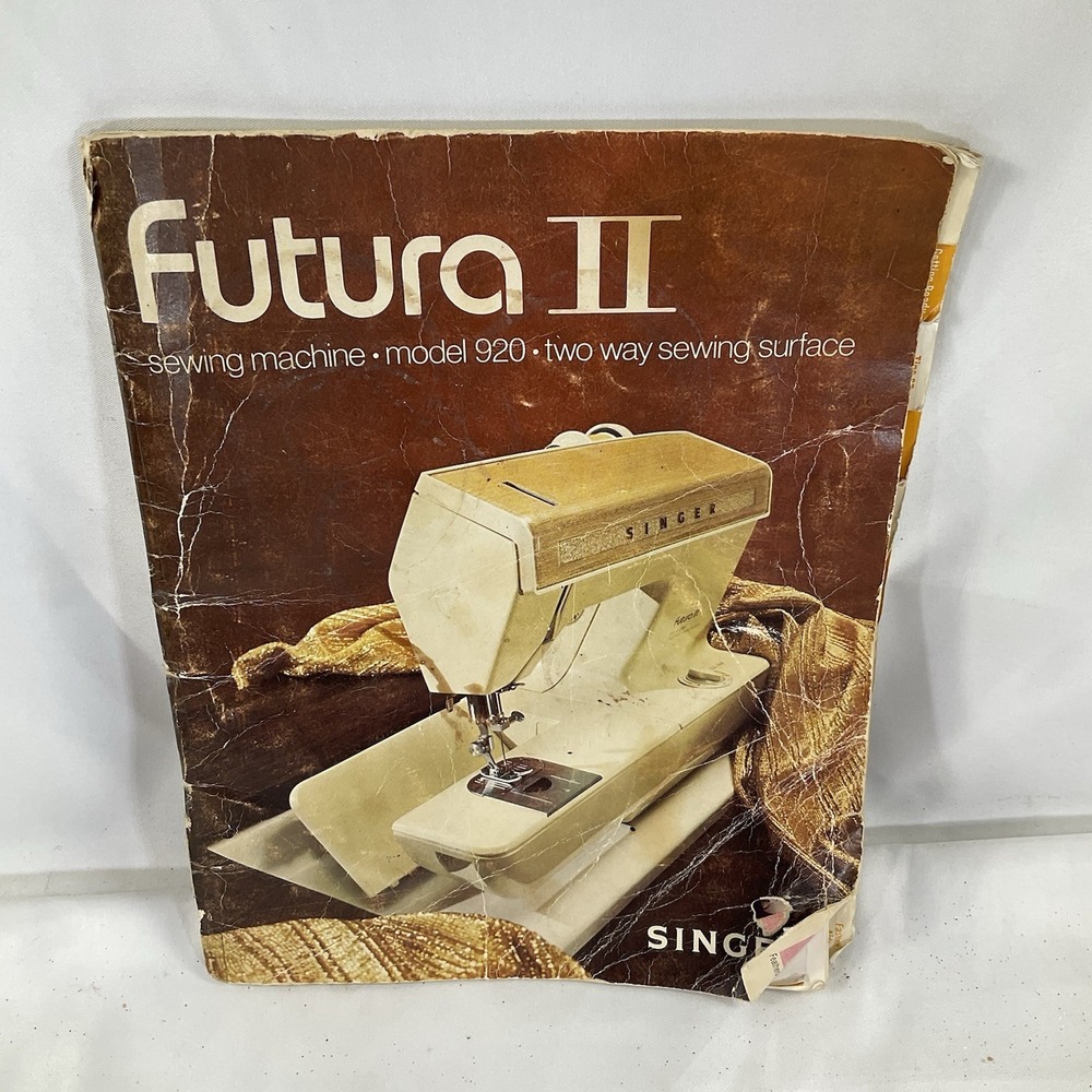 SINGER Futura 2 Model 920 sewing Manual 74 pages  two way sewing surface